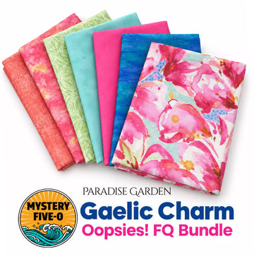 Mystery Five-0 Paradise Garden Oopsies fat quarter bundle remnant fabric