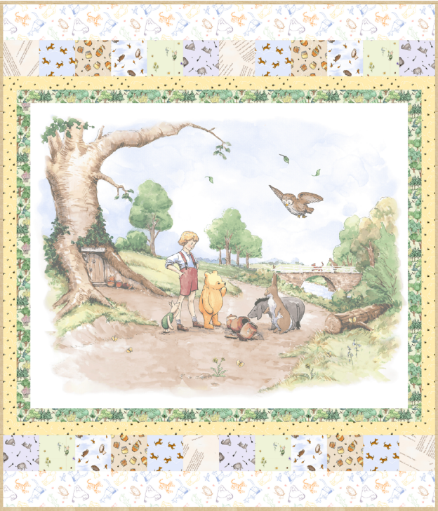 Pooh and Friends Quilt Kit - complete quilt kit with fabric and instructions