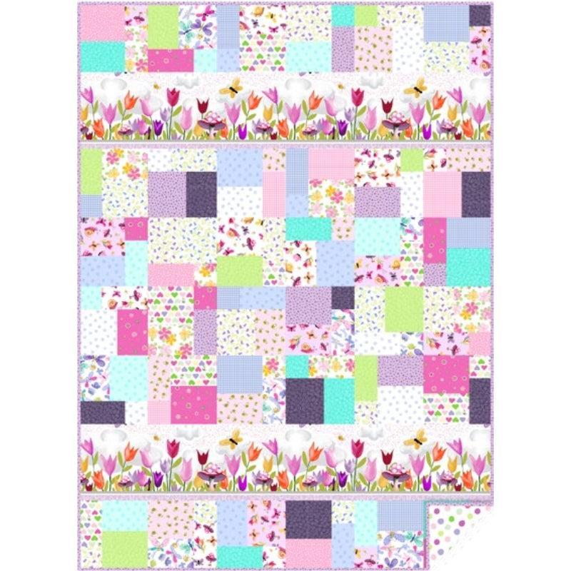 Pretty In Pink Quilt Kit - image 2 - complete quilt kit with fabric and instructions