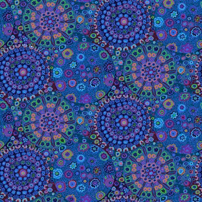 Millefiore 108" Quilt Back-Blue Available at Quilted Joy