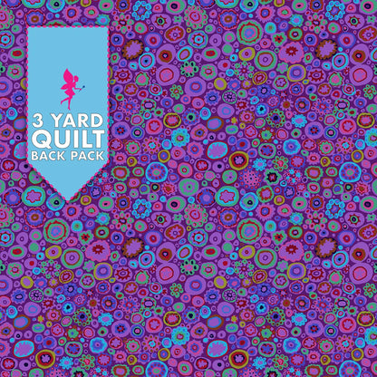 Kaffe Fassett Collective Purple Paperweight 108" Wide 3 Yard Quilt Fabric Back Pack