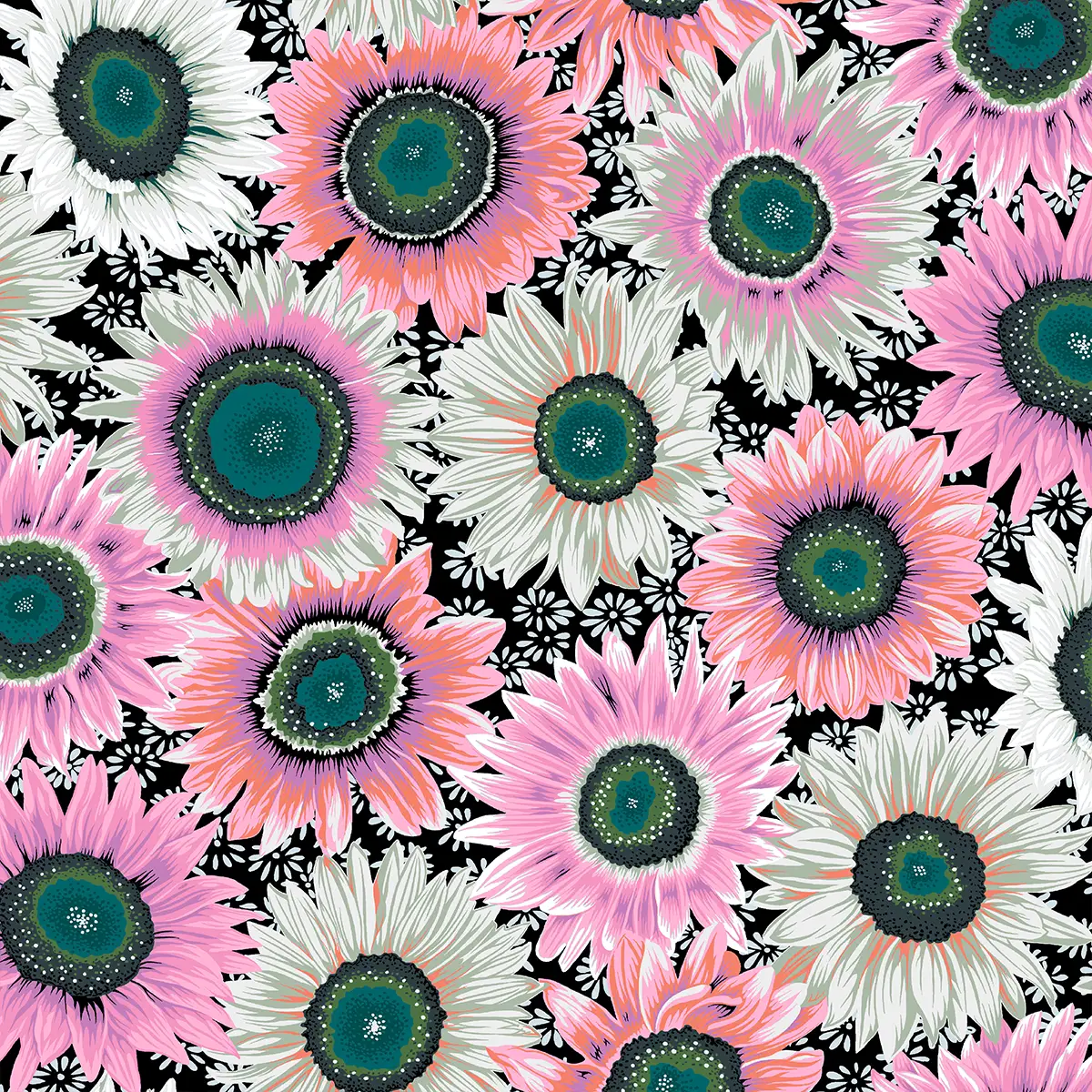 Kaffe Fassett Collective Black Van Gogh 108" Wide Quilt Backing Fabric