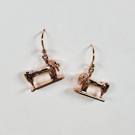 Rose Sewing Machine Drop Earrings