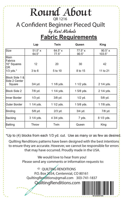 Round About Quilt Pattern