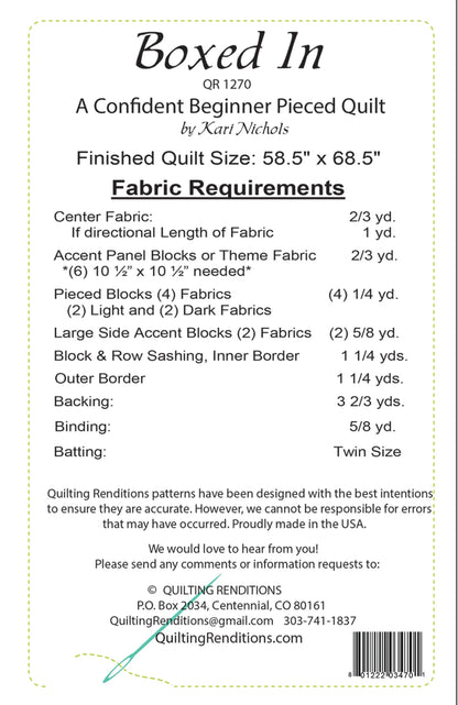 Boxed In Quilt Pattern - image 2 - quilting pattern with step-by-step instructions