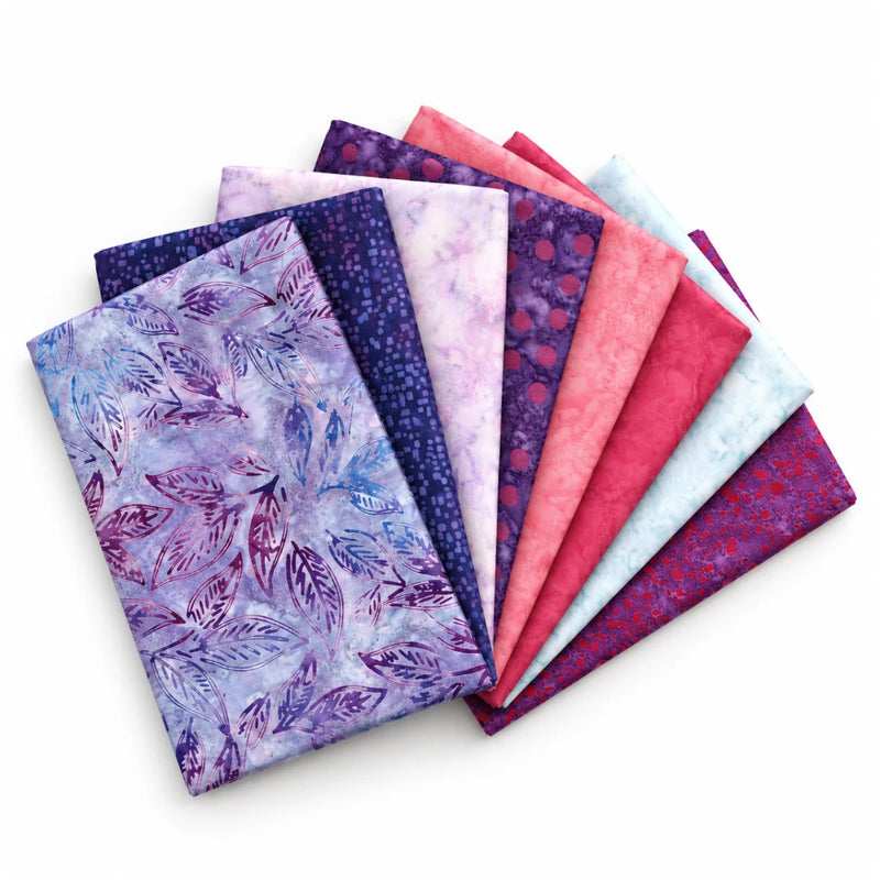 Quilt Fairy Frolic Berry Enchanted Batik quilt kit complete layout