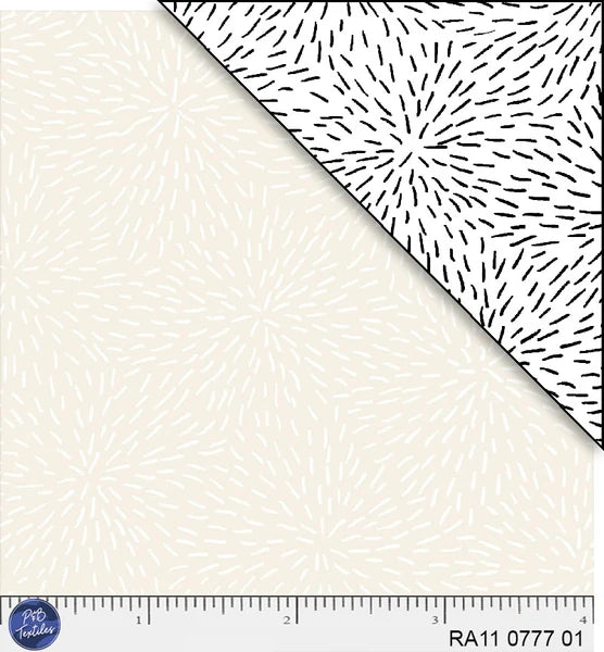 Ramblings White on Cream Sparkler quilting fabric yardage