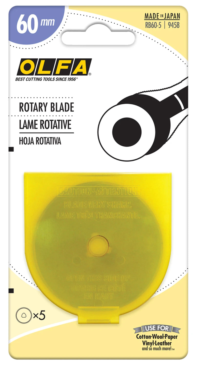 Olfa Rotary Blade 60mm 5ct