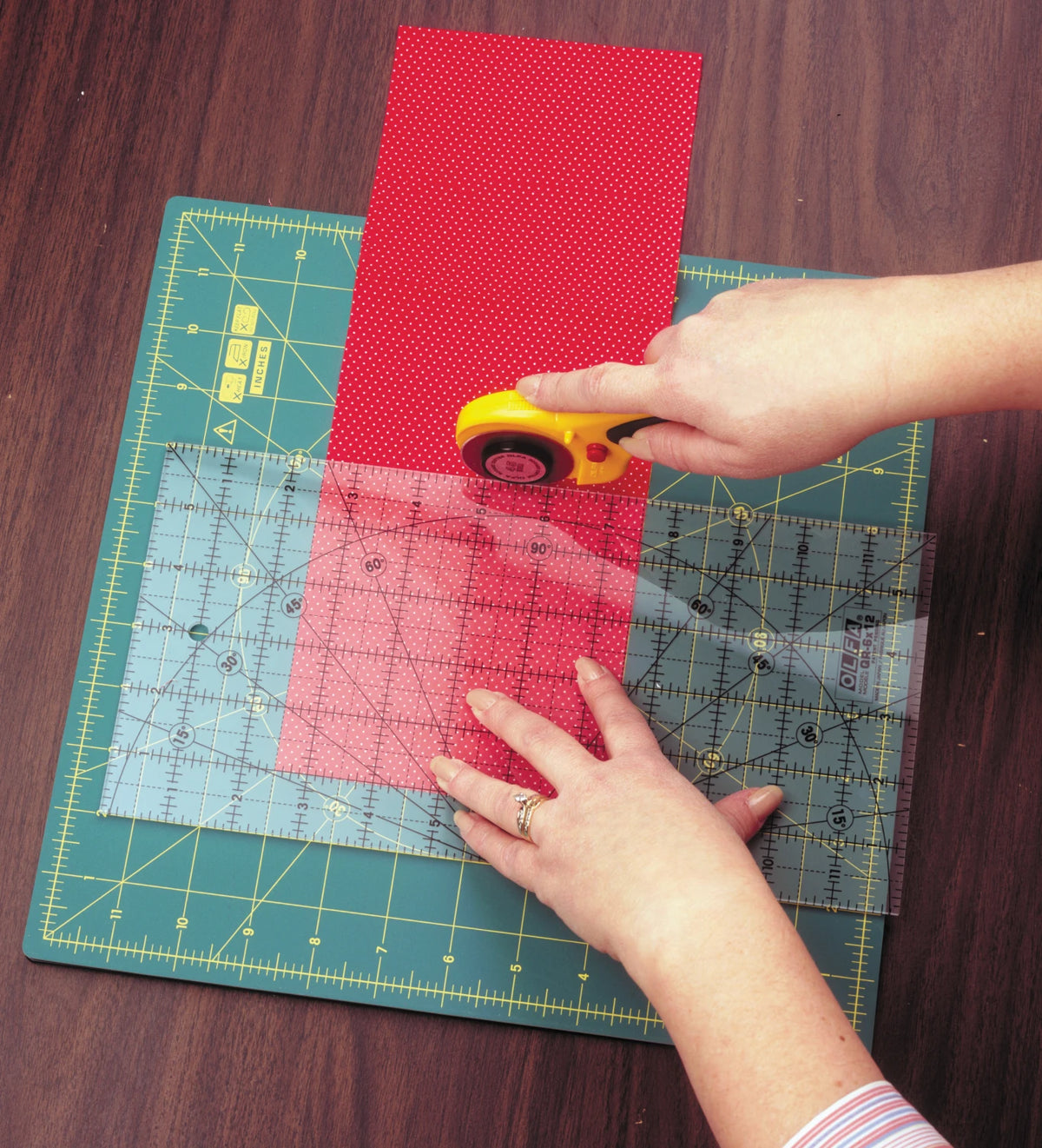 Olfa Spinning Square Cutting Mat 12in - image 2 - quilting supply from Quilted Joy