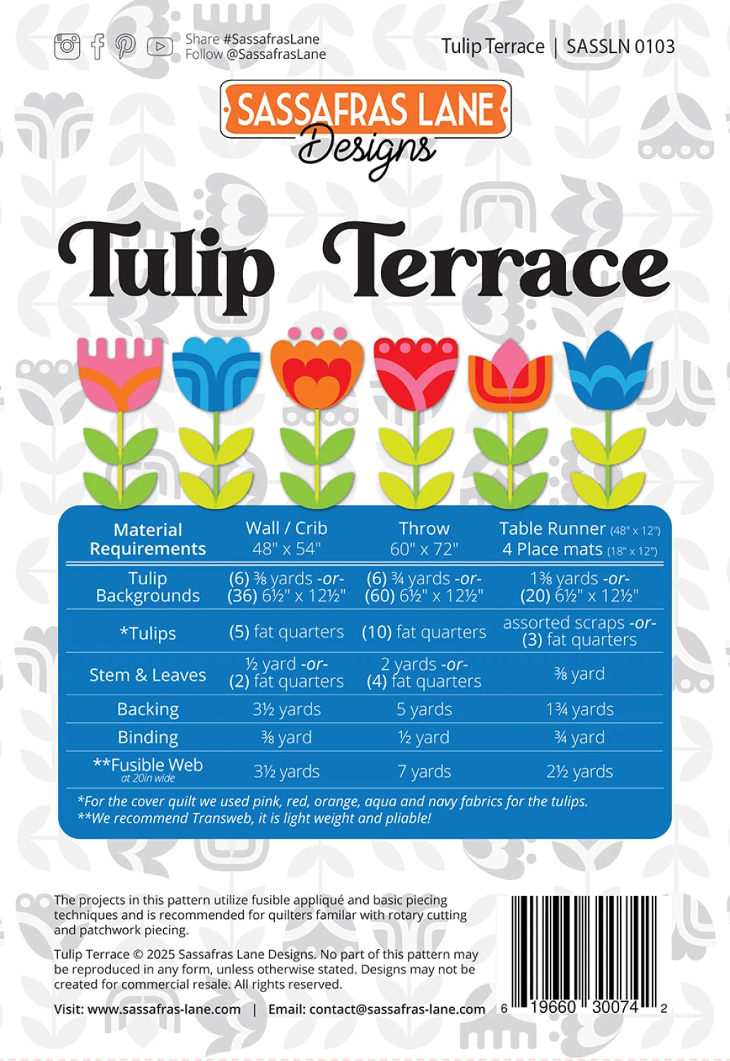 Tulip Terrace Quilt Pattern - image 2 - quilting pattern with step-by-step instructions