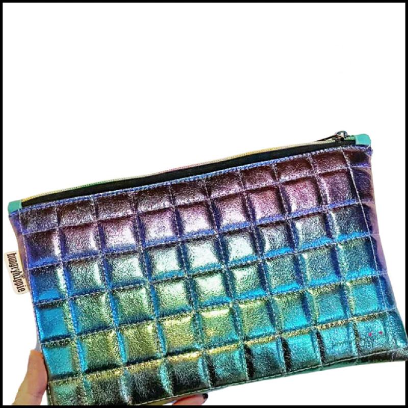 Soft Vinyl Rainbow Quilted Pouch Pattern
