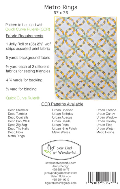 Metro Rings Quick Curve Ruler Quilt Pattern - image 2 - quilting pattern with step-by-step instructions