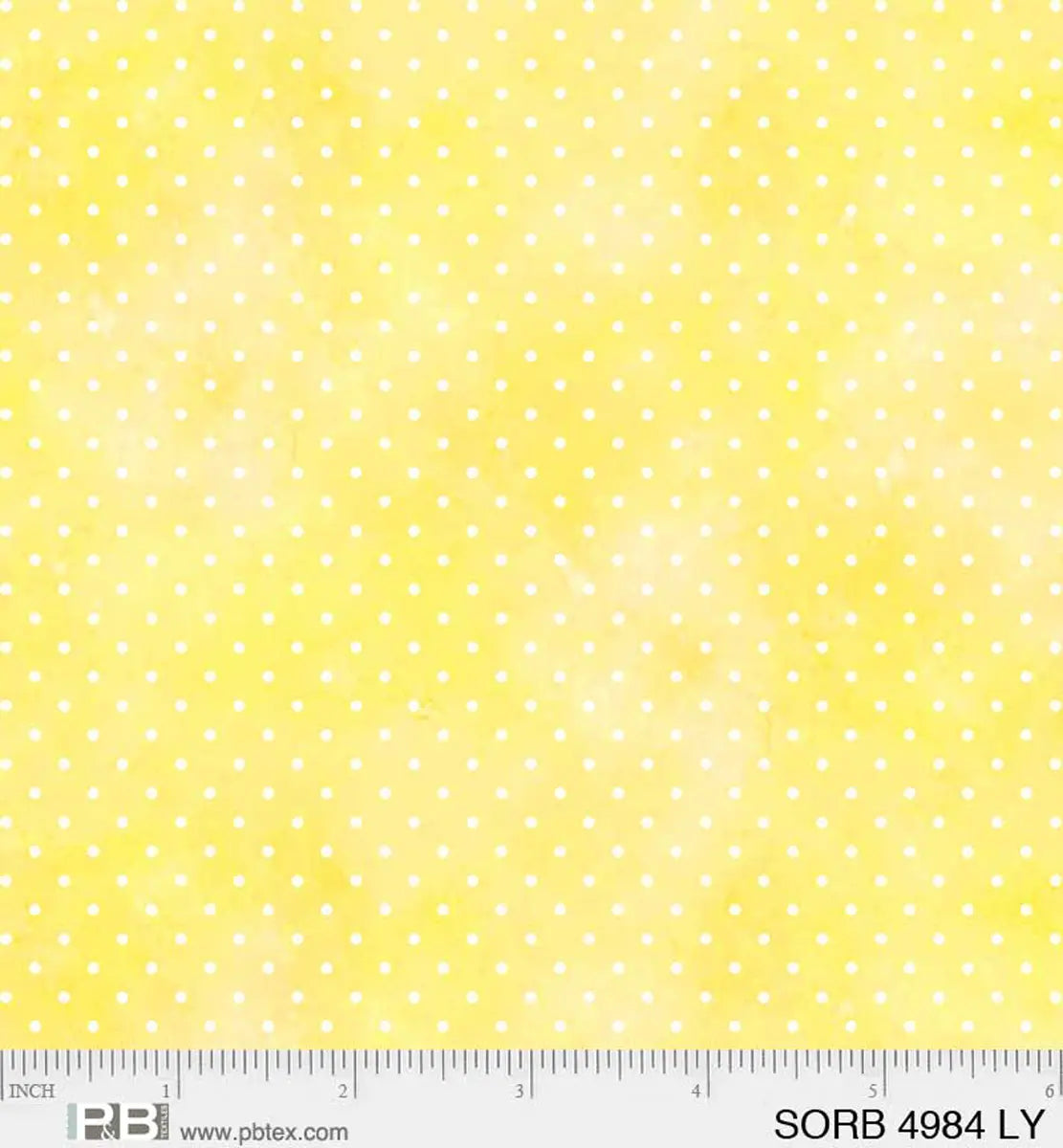 Sorbet Light Yellow Swiss Dots Fabric Yardage