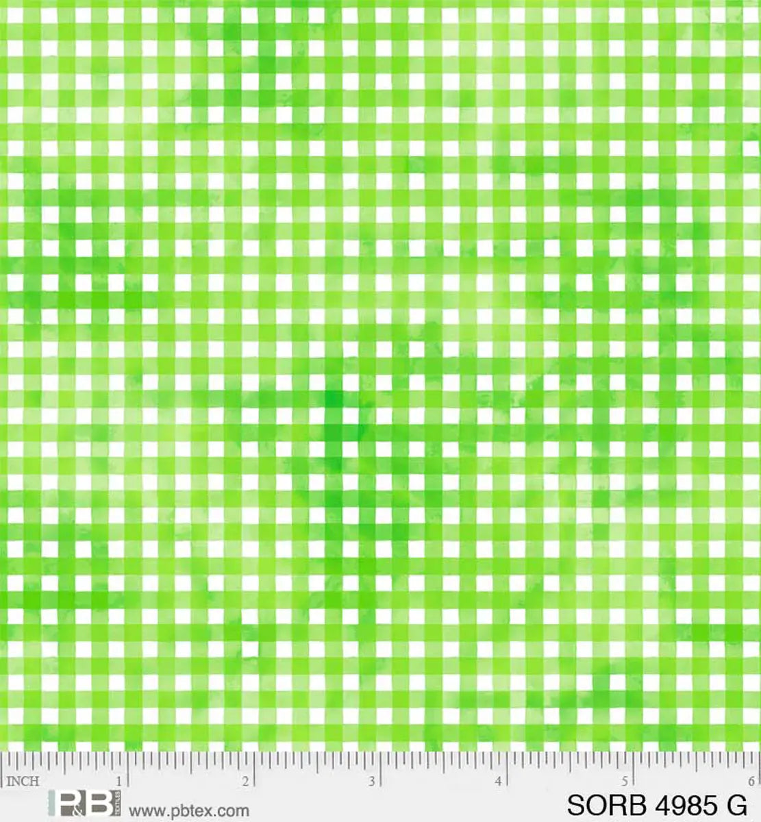 Sorbet Green Plaid Fabric Yardage