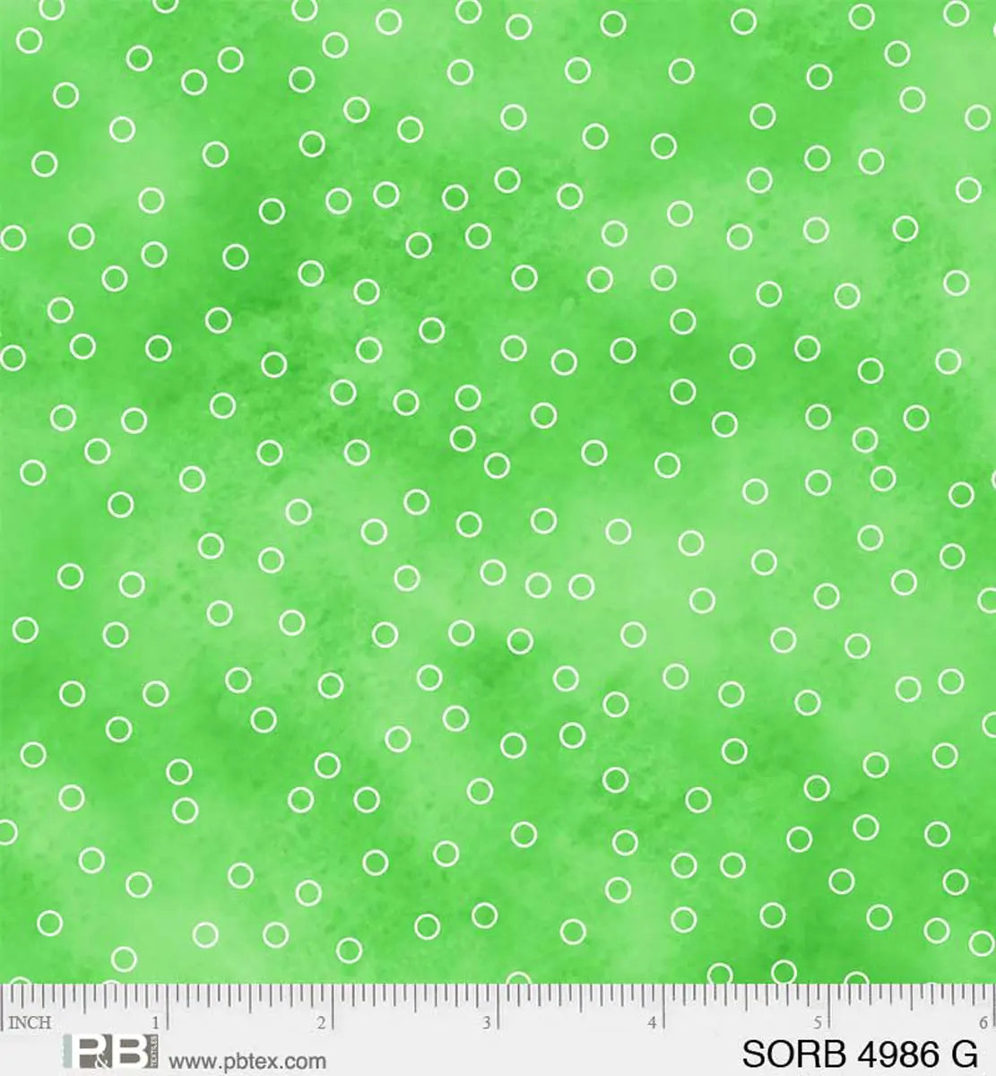 Sorbet Green Tossed Dots Fabric Yardage