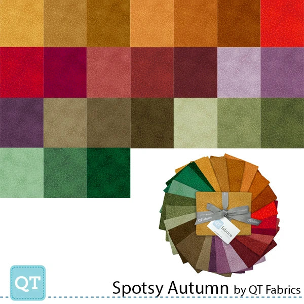 Spotsy Autumn fat quarter bundle warm fall tones quilting cotton