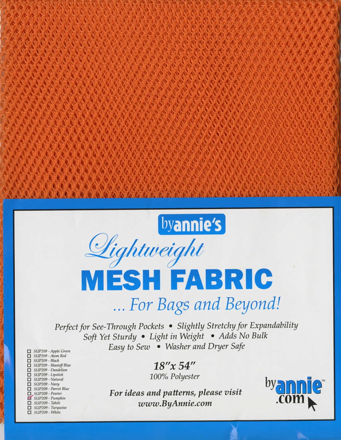 Mesh Lite Weight Pumpkin 18in x 54in - image 1 - quilting supply from Quilted Joy