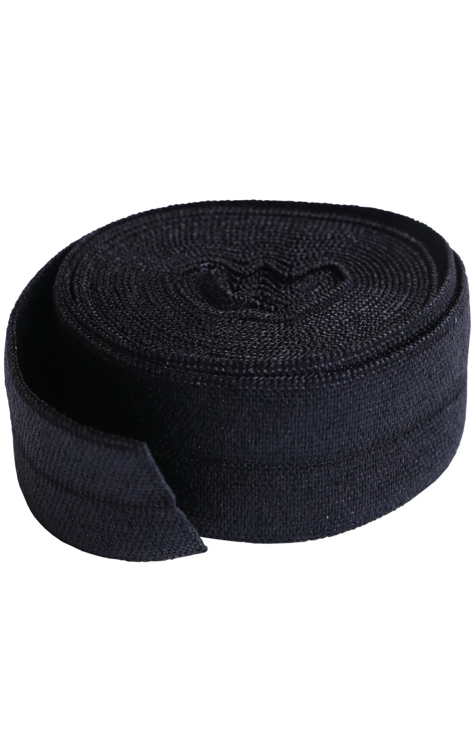 Fold Over Elastic Black 0.75" x 2 yards