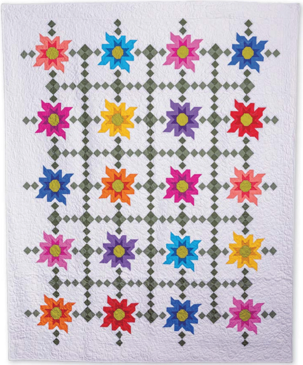 Love of Quilting Wildflower Blossoms Quilt Kit - image 2 - complete quilt kit with fabric and instructions