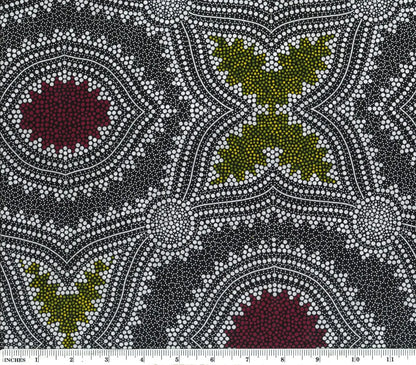 Seeds and Bush Ash Spinifex Fabric Yardage