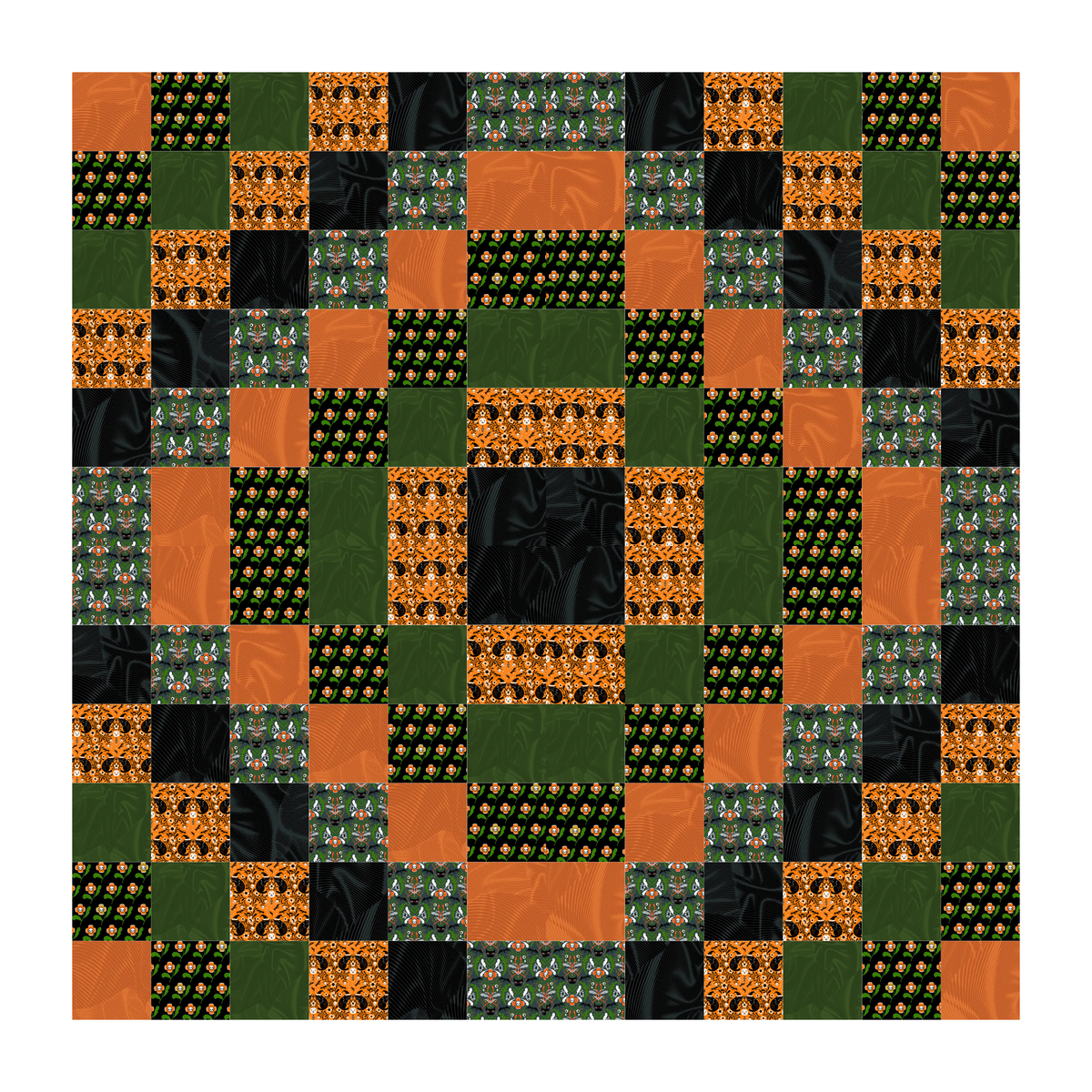 Skullflower Garden Quilt Kit - image 2 - complete quilt kit with fabric and instructions