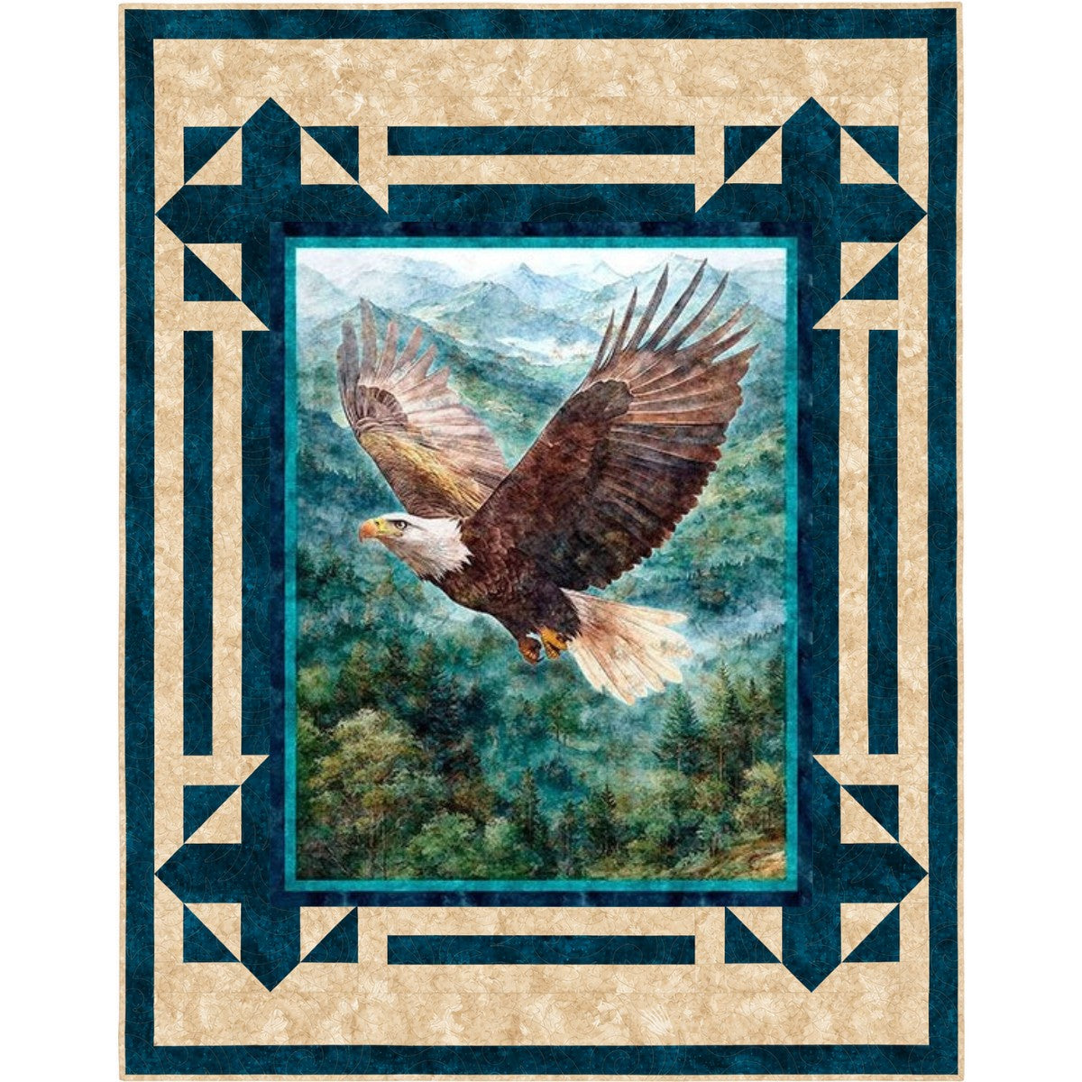 Skyward Eagle Quilt Kit patriotic eagle quilt design