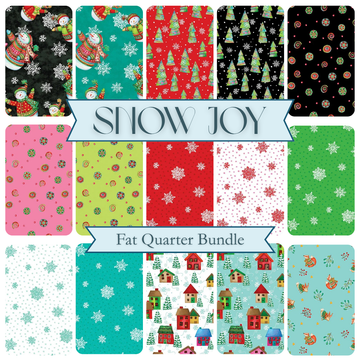 Snow Joy Fat Quarter Bundle - fat quarter quilt fabric cut