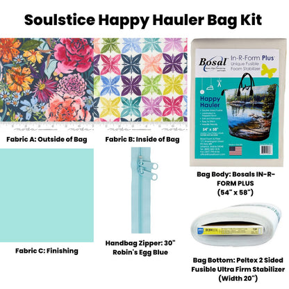 Soulstice Happy Hauler Bag Kit component fabric pieces