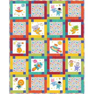 Space Buddies Block Talk Quilt Kit