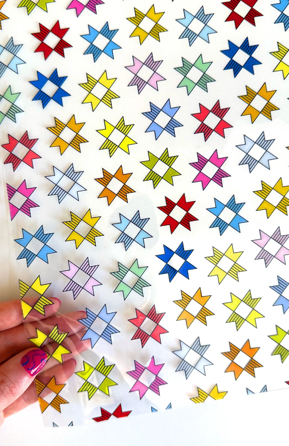 Sassafras Lane Designs Clear TPU Vinyl Stars pattern for bags and crafts