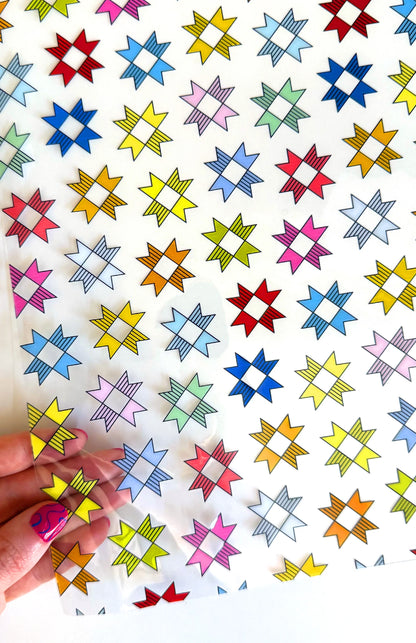 Sassafras Lane Designs Clear TPU Vinyl Stars pattern for bags and crafts