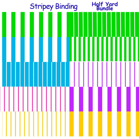 Stripey Binding Half Yard Bundle
