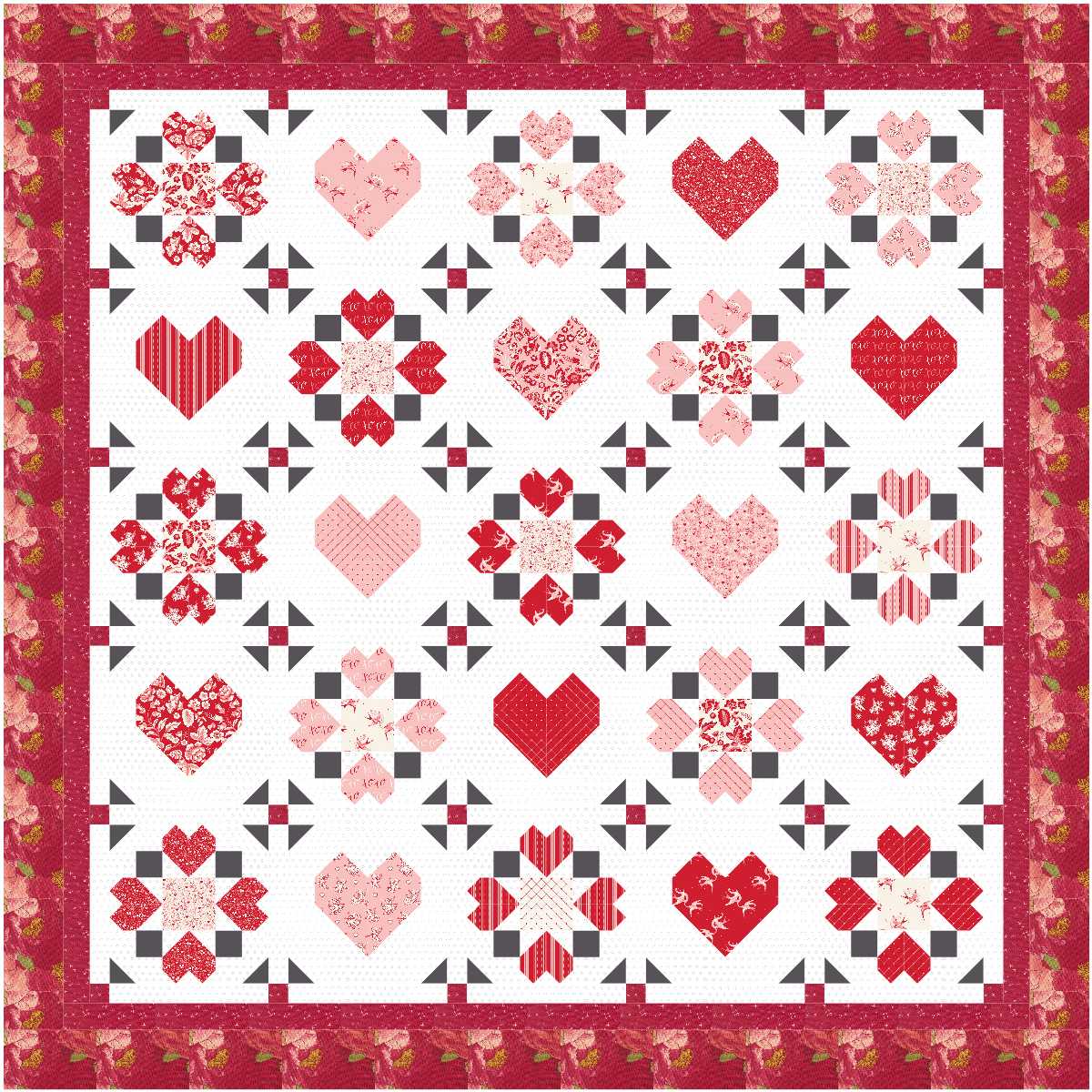 Surrounded By Love Quilt Kit - complete quilt kit with fabric and instructions