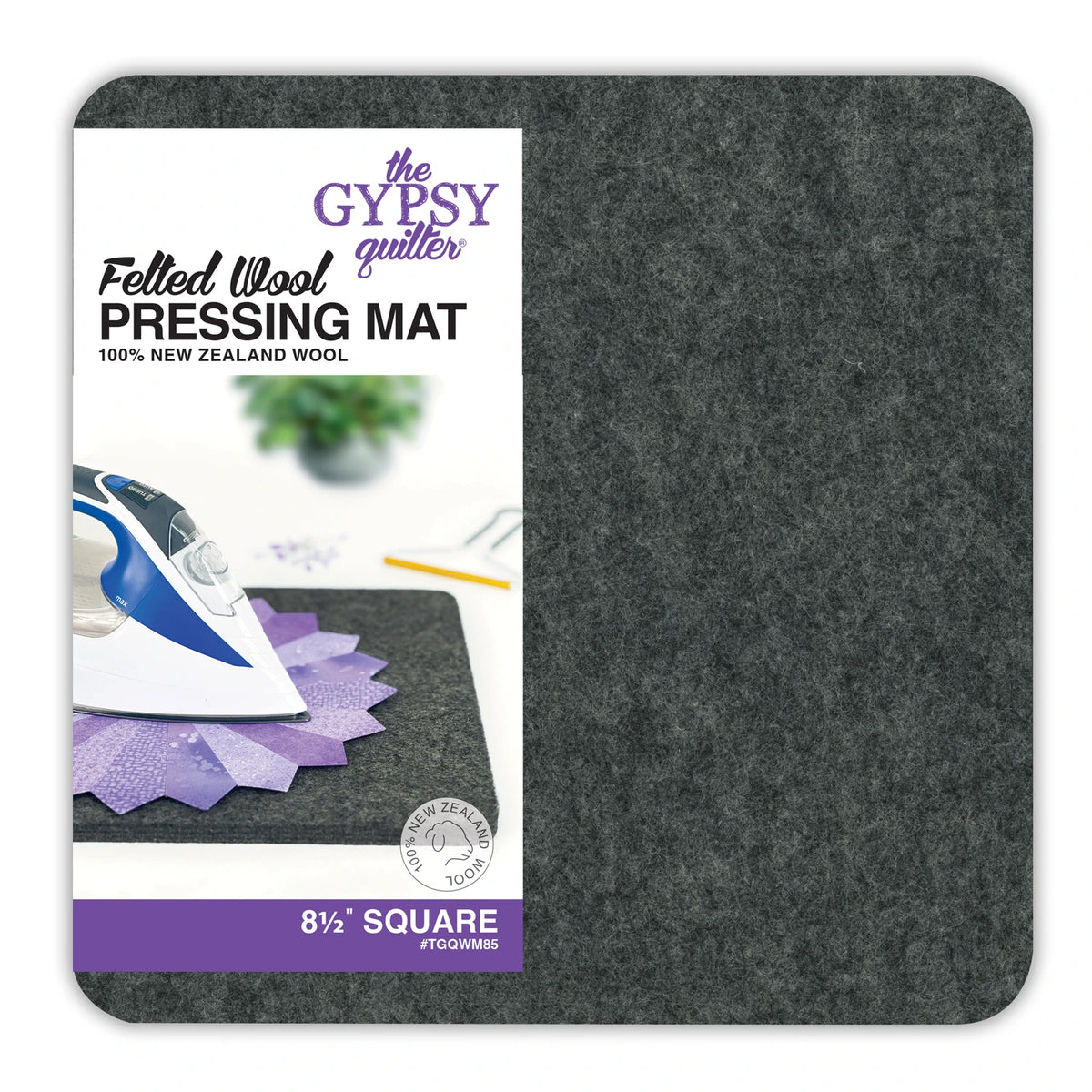 Wool Pressing Mat 8-1/2in x 8-1/2in x 1/2in Thick - image 1 - quilting supply from Quilted Joy