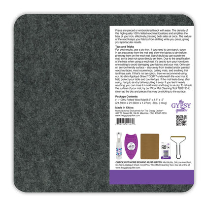 Wool Pressing Mat 8-1/2in x 8-1/2in x 1/2in Thick - image 2 - quilting supply from Quilted Joy