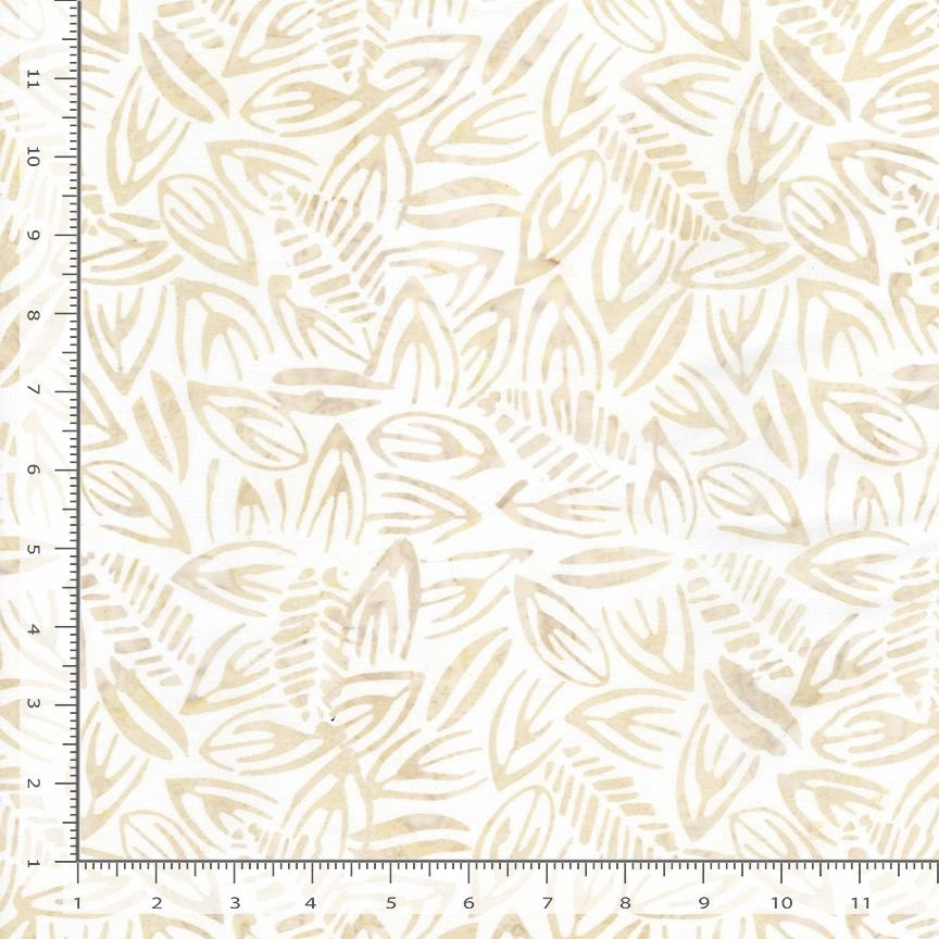 Tonga Coconut Tossed Leaves Batik Fabric Yardage - quilt fabric for sewing and quilting projects
