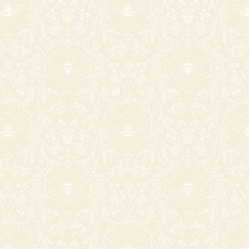 Tiny Tonals cream on cream Queen Bee tonal fabric yardage