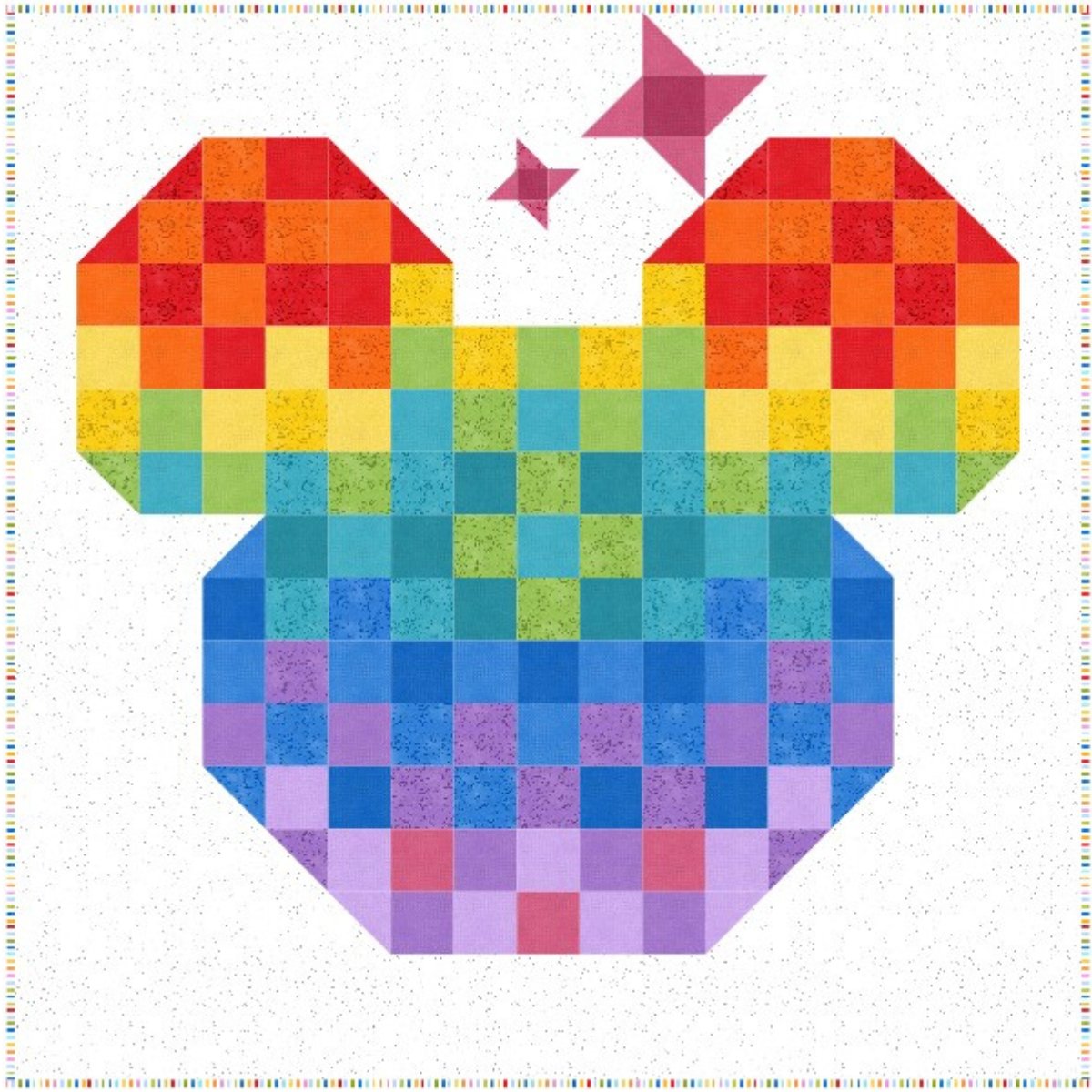 Take Me to the Magic Quilt Kit - whimsical mouse-head silhouette quilt kit for sewing and quilting projects