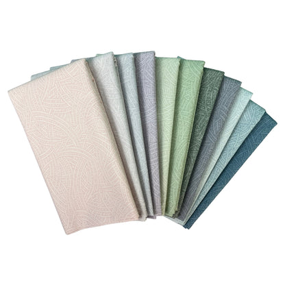 Tangled Pastel collection quilting cotton fabric spread view
