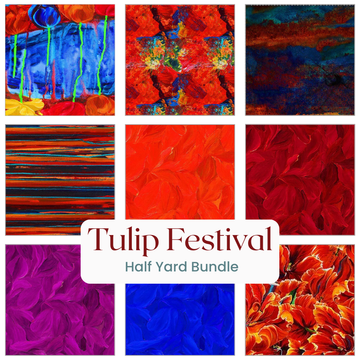 Tulip Festival Half Yard Bundle - coordinating quilt fabric bundle