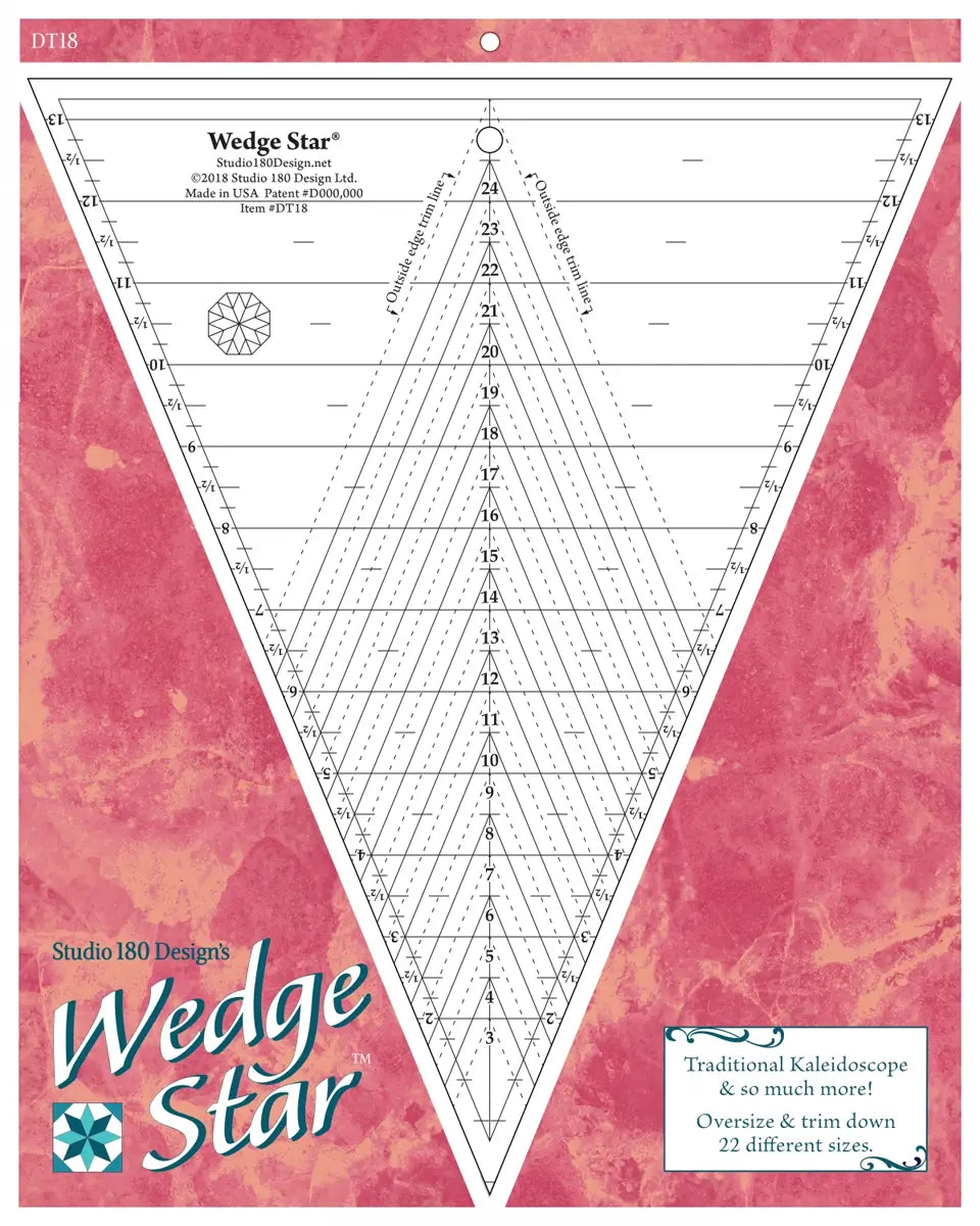 Wedge Star Template - image 1 - quilting supply from Quilted Joy