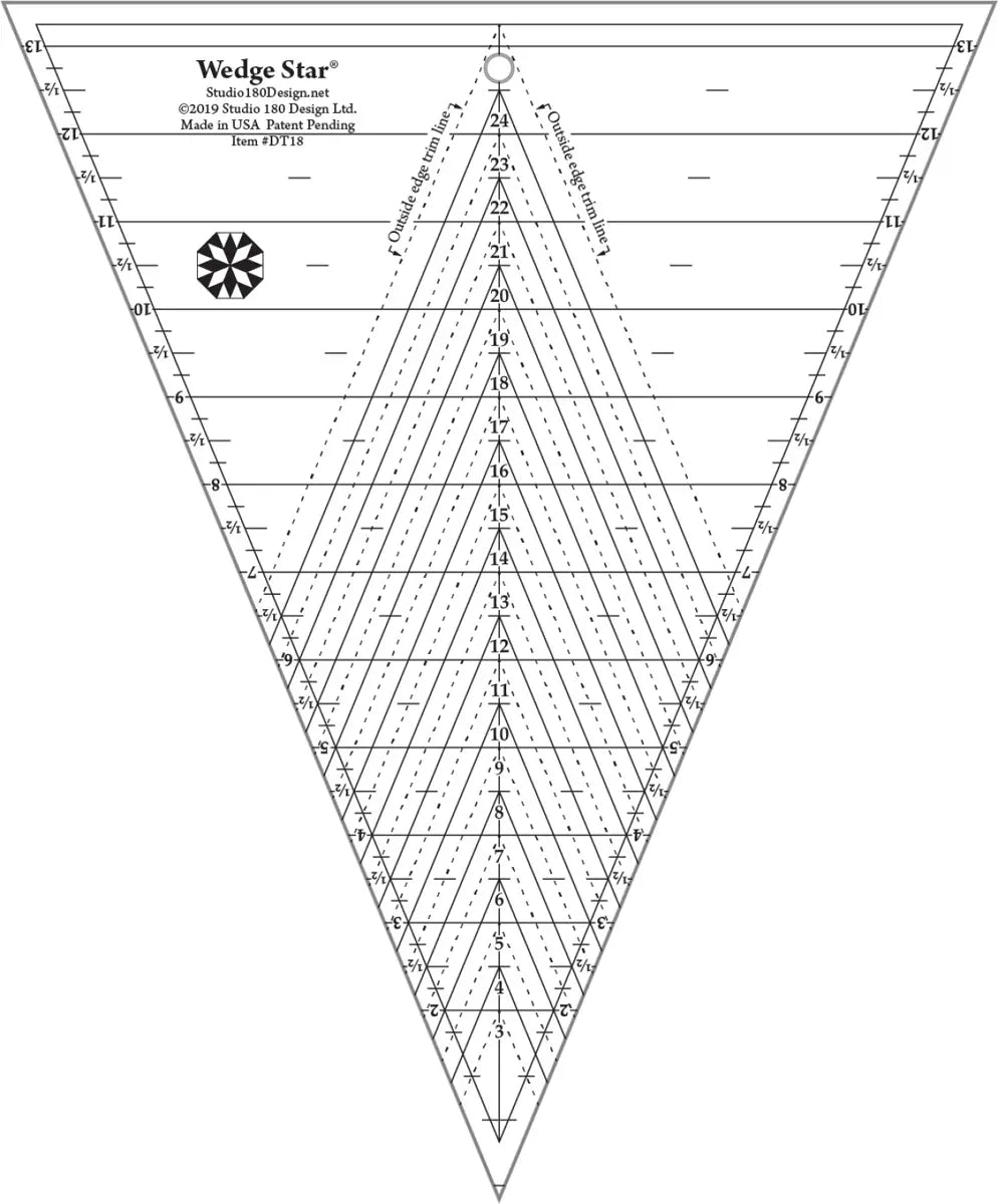 Wedge Star Template - image 2 - quilting supply from Quilted Joy