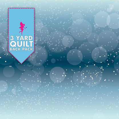 Winter Magic Blue Flurries 108" Wide 3 Yard Quilt Fabric Back Pack