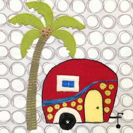 Wendy Williams Red Caravan pre-cut wool felt applique kit