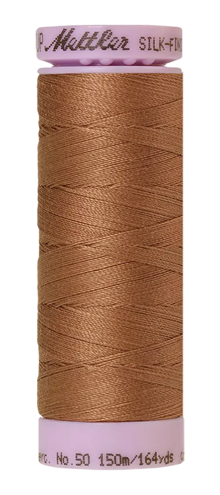 Mettler Cotton Silk Finish 50wt Walnut large spool quilting thread
