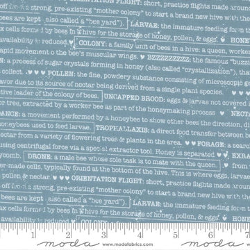 Wild Honey Sky Buzz Words Fabric Yardage