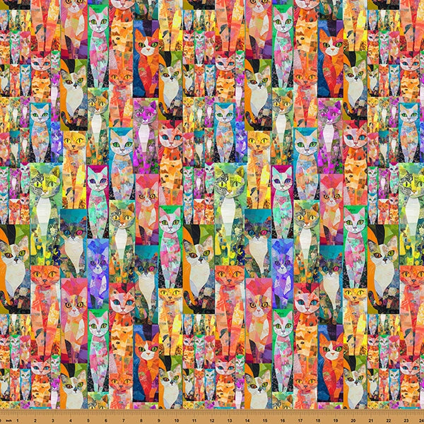 Crafty Cats Rainbow Sweets Fabric Yardage