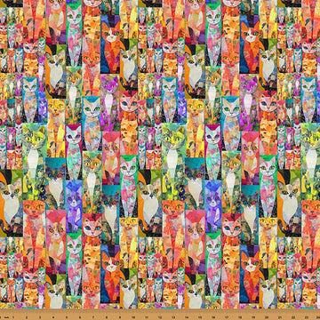 Crafty Cats Rainbow Sweets Fabric Yardage