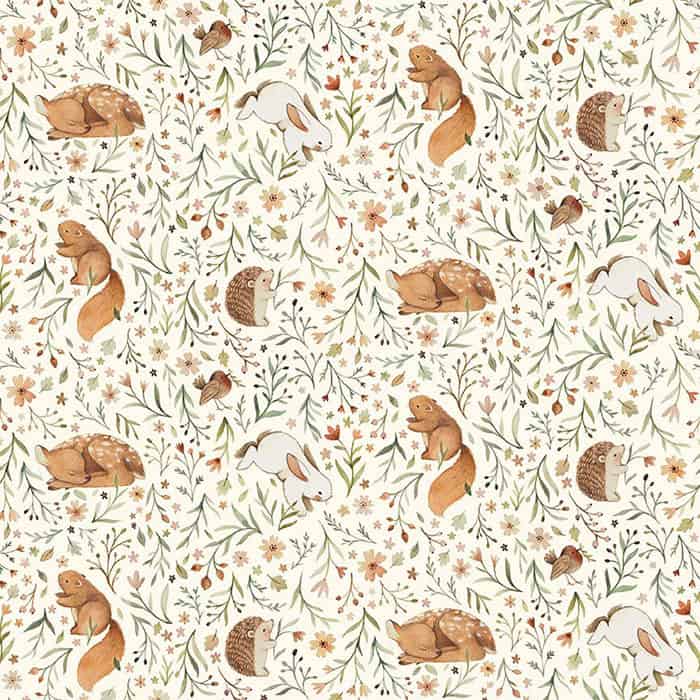 Animal Floral 108" Wide Quilt Backing Fabric