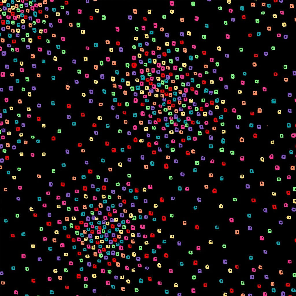 Confetti Black 108 inch wide quilt backing fabric
